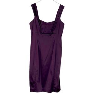 Calvin Klein Dress Deep Purple Prom Babydoll Fairy Formal Y2K Empire Waist Sz 8